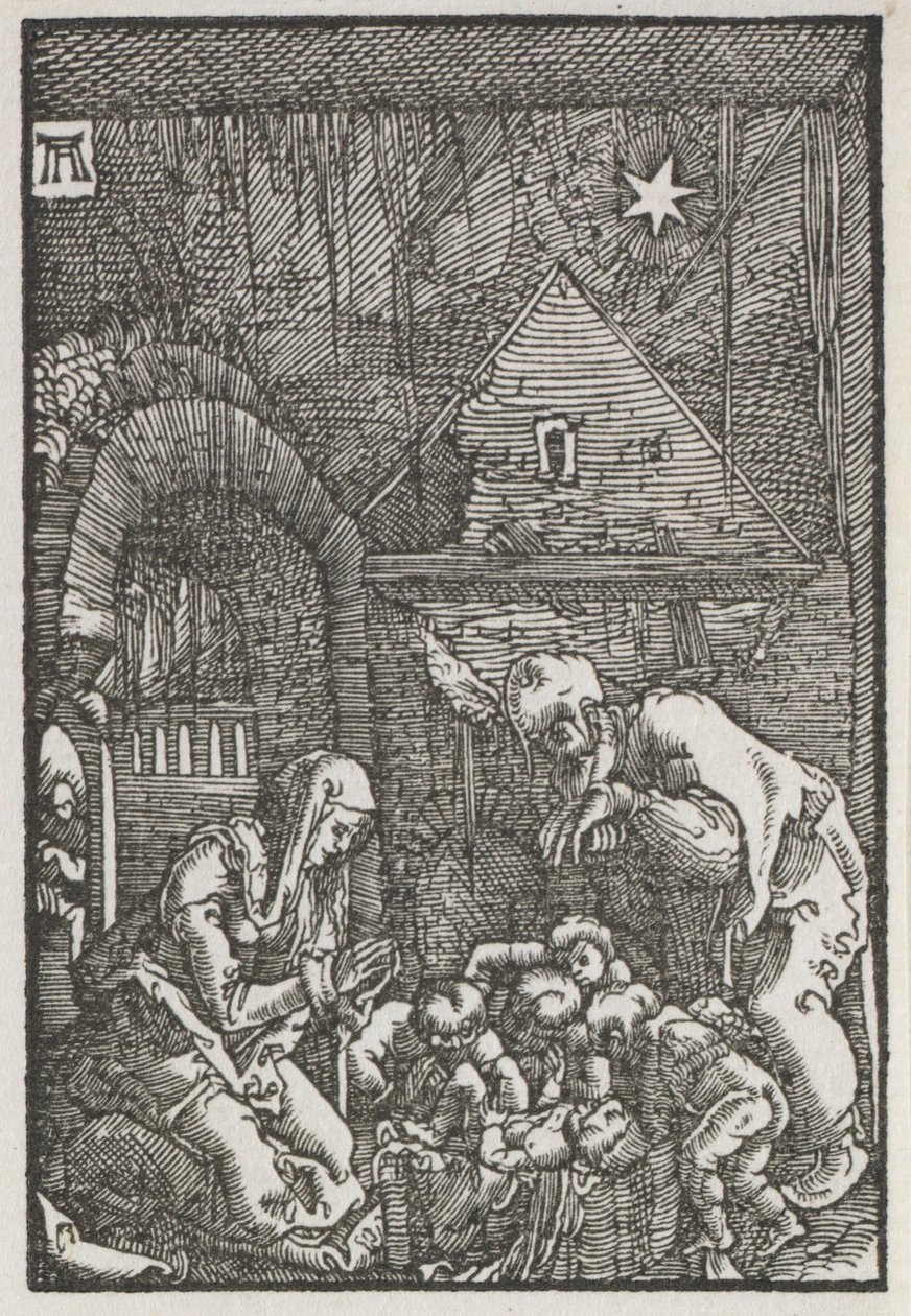 A Queda e Redenção do Homem: A Natividade, c. 1515 de Albrecht Altdorfer