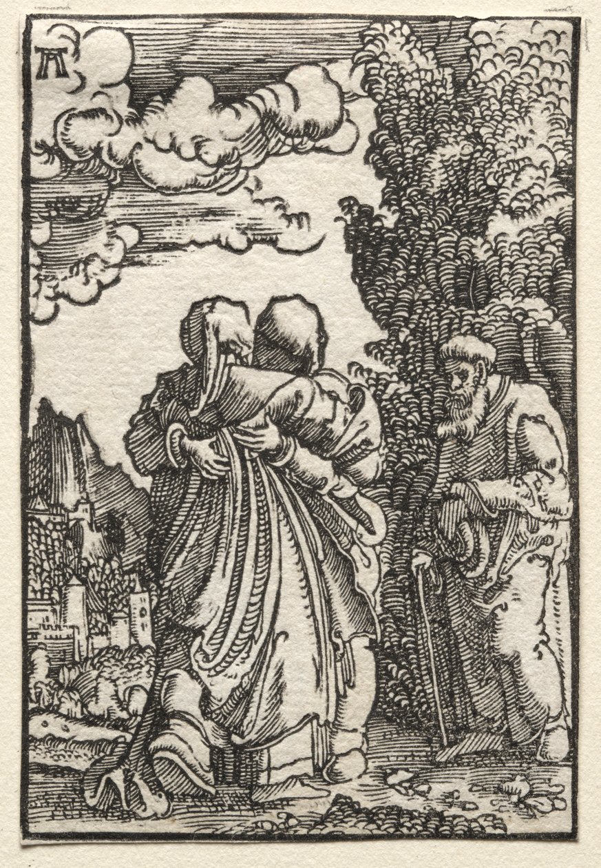 A Queda e Redenção do Homem: A Visitação, c. 1515 de Albrecht Altdorfer