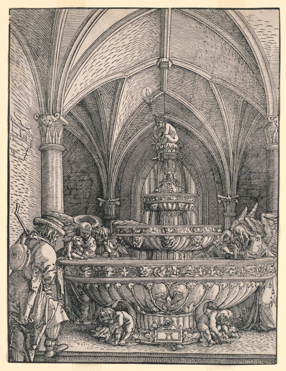 A Sagrada Família na fuga para o Egito de Albrecht Altdorfer