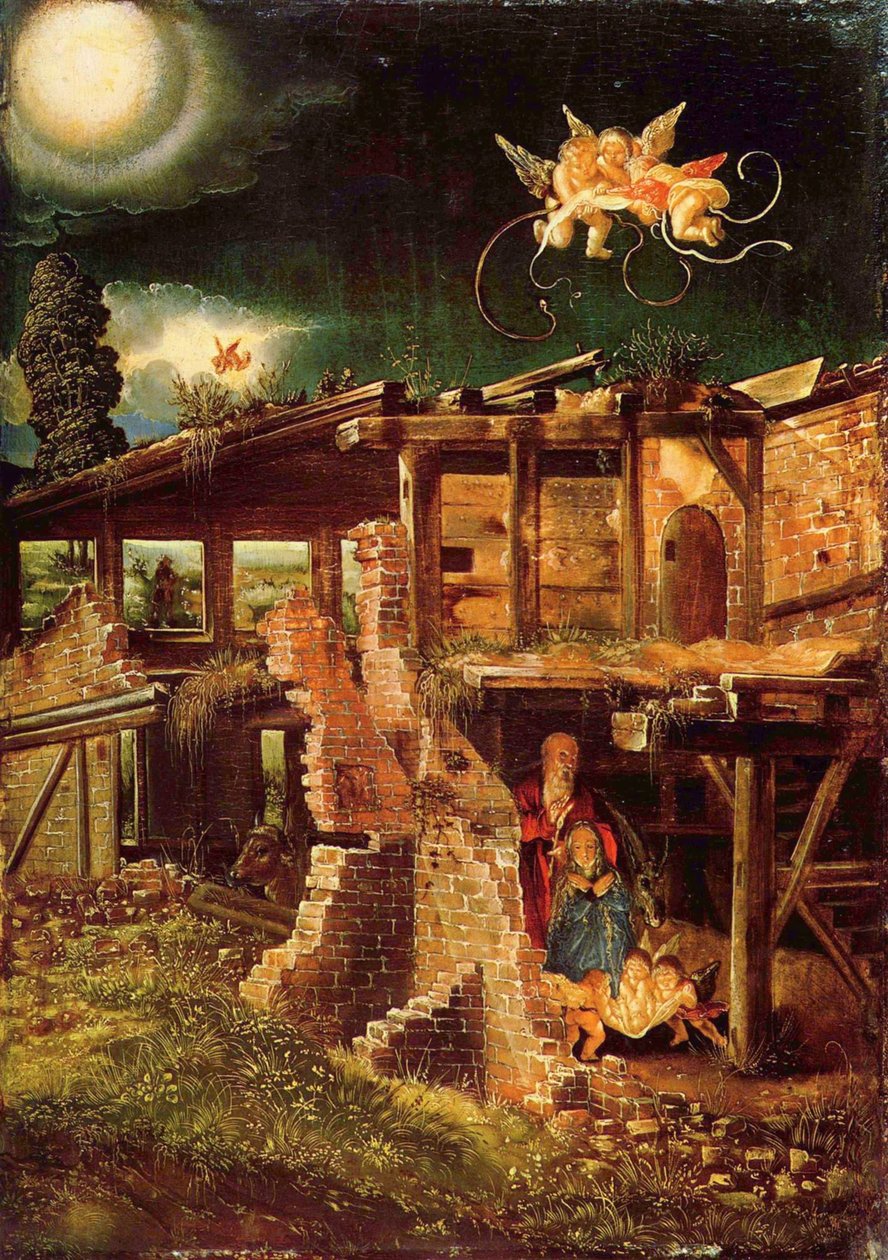 A Noite Santa A Natividade de Cristo, c. 1513 de Albrecht Altdorfer