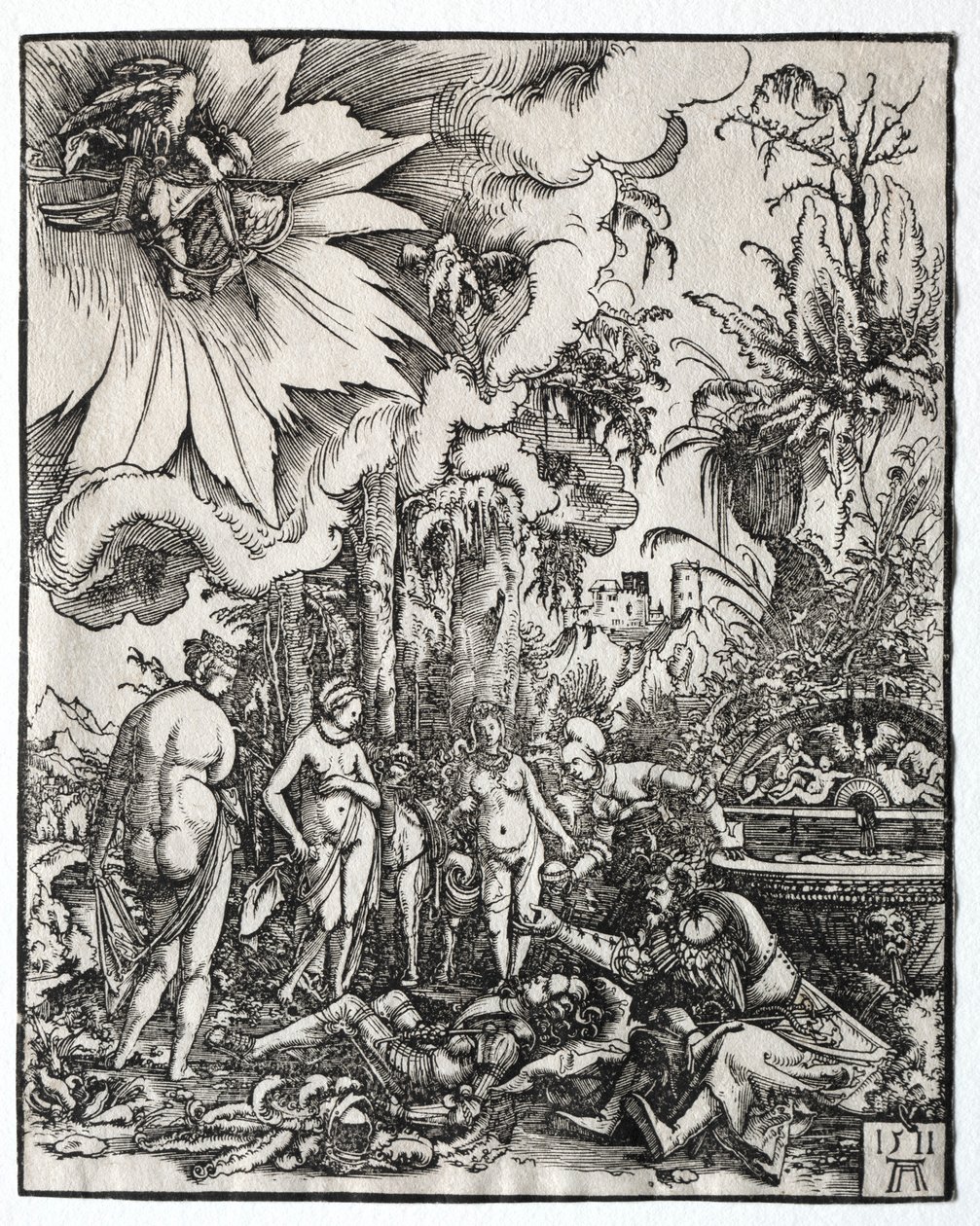 O Julgamento de Paris, 1511. de Albrecht Altdorfer