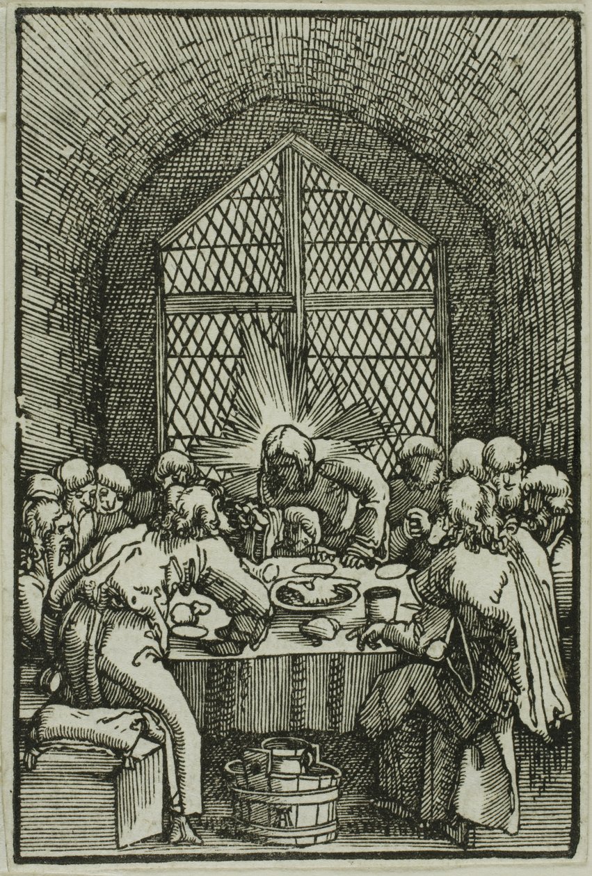 A Última Ceia, de A Queda e Redenção do Homem de Albrecht Altdorfer