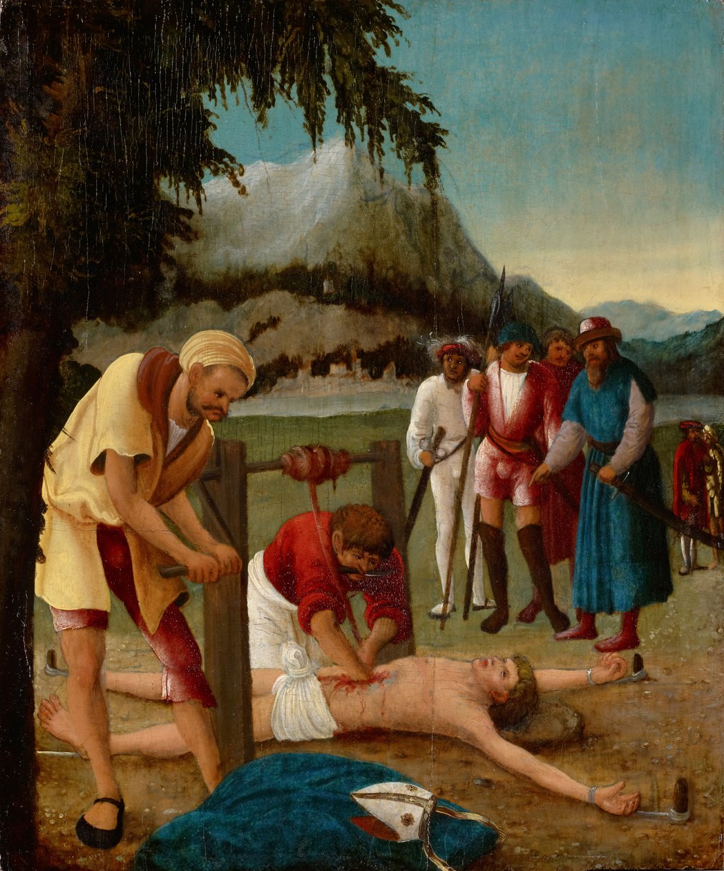 O martírio de São Erasmo, 1518-20 de Albrecht Altdorfer