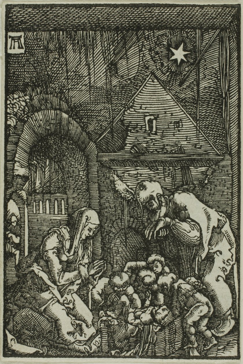 A Natividade, de A Queda e Redenção do Homem de Albrecht Altdorfer