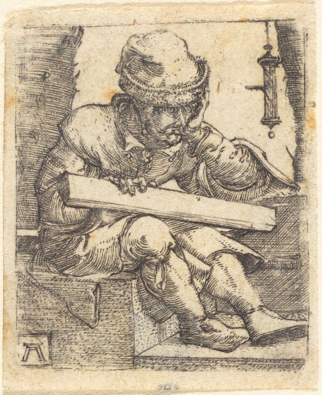 O carpinteiro pensativo de Albrecht Altdorfer