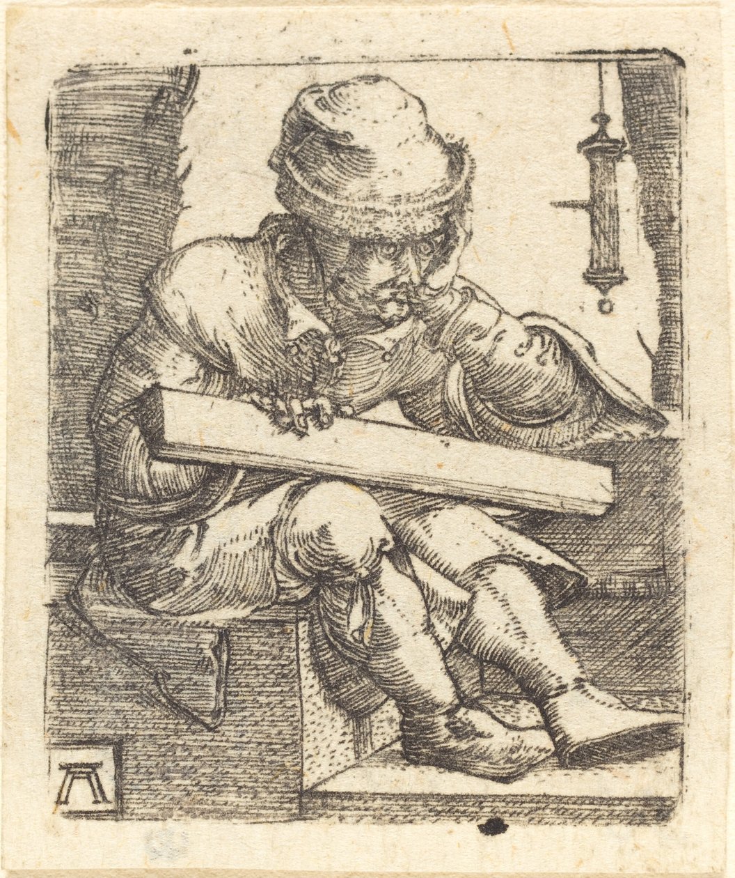 O carpinteiro pensativo de Albrecht Altdorfer