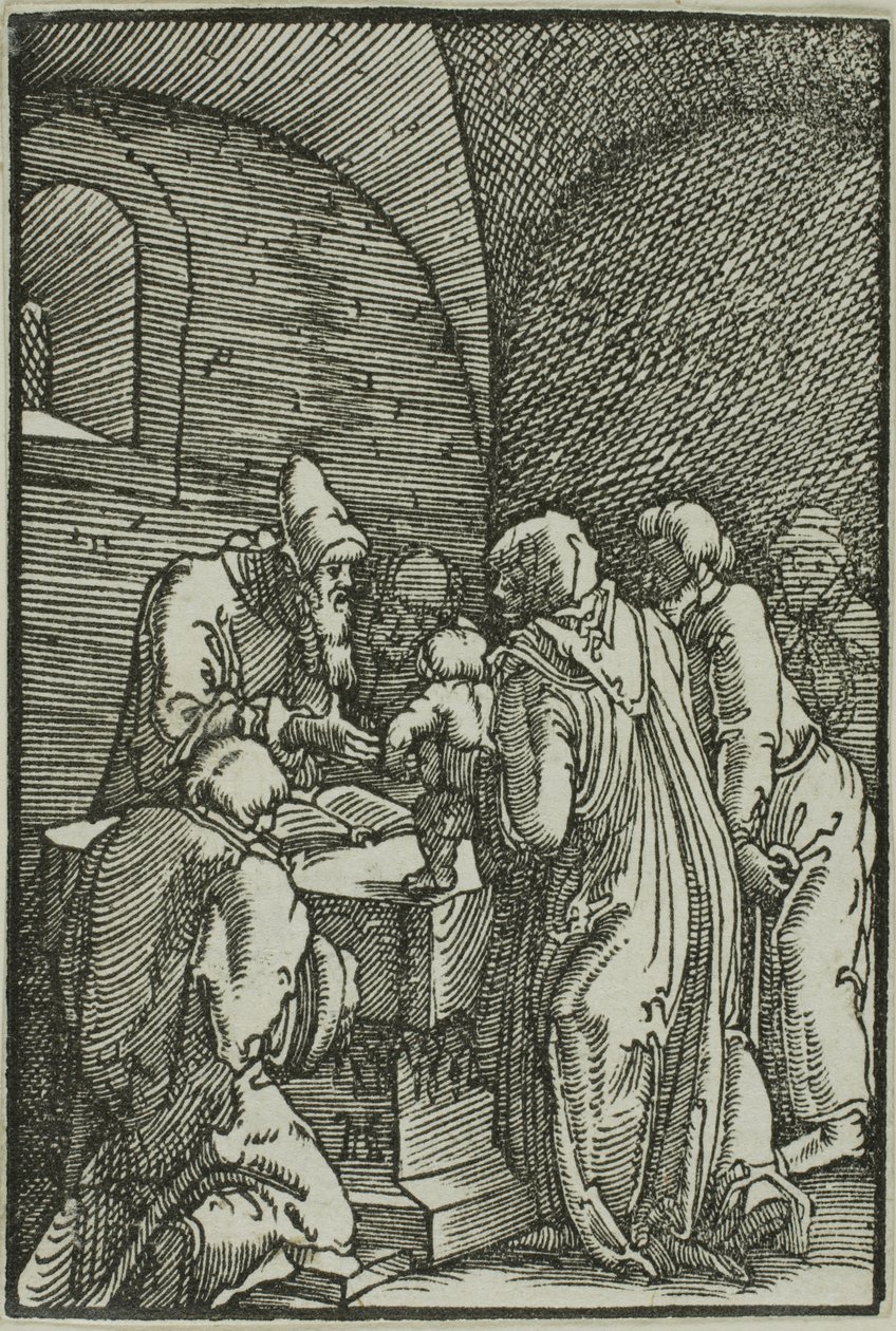 A Apresentação no Templo, de A Queda e Redenção do Homem de Albrecht Altdorfer