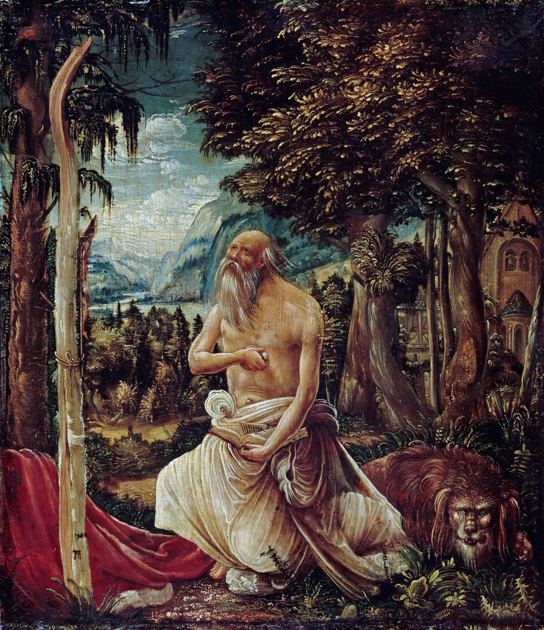 O arrependido São Jerônimo, 1507 de Albrecht Altdorfer
