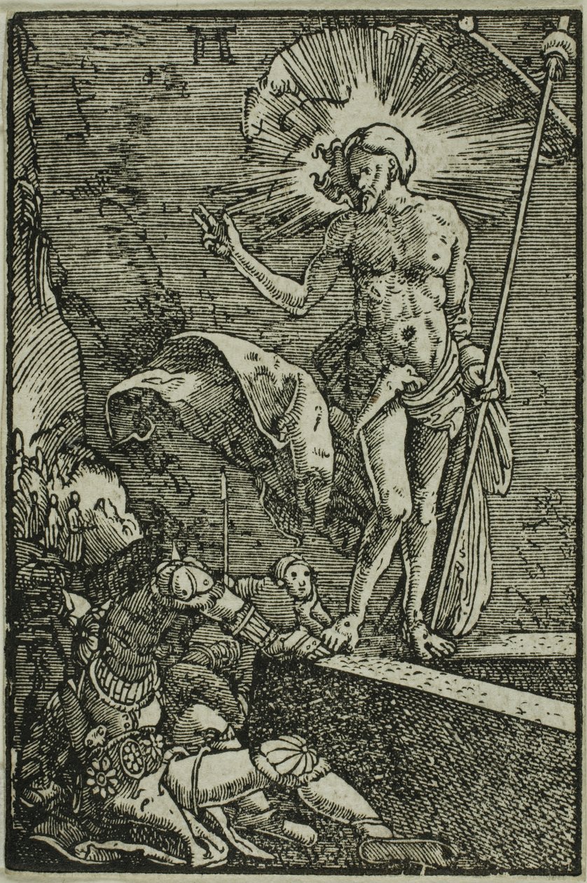 A Ressurreição, de A Queda e Redenção do Homem de Albrecht Altdorfer