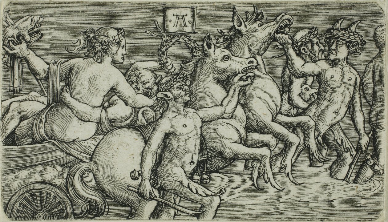 O triunfo dos deuses do mar de Albrecht Altdorfer