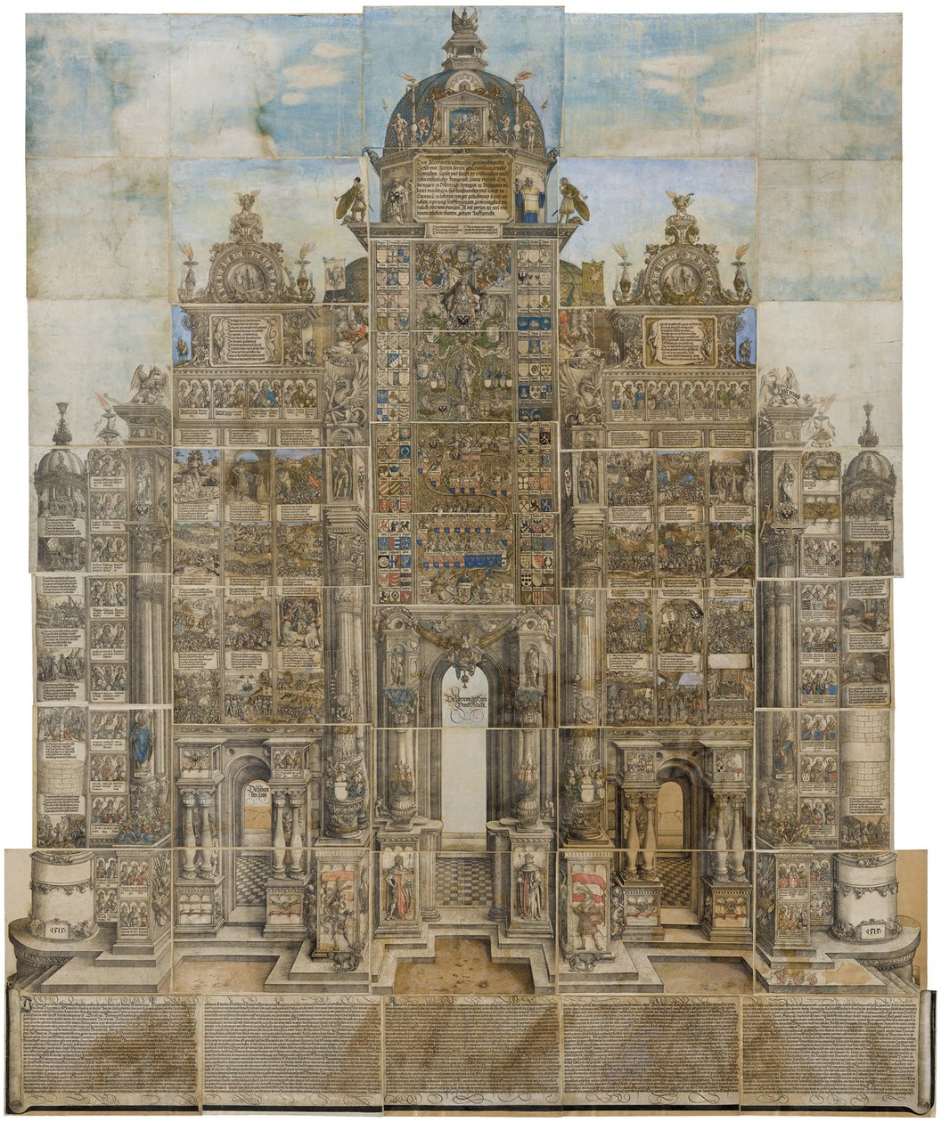 O Arco do Triunfo do Imperador Maximiliano I de Albrecht Altdorfer