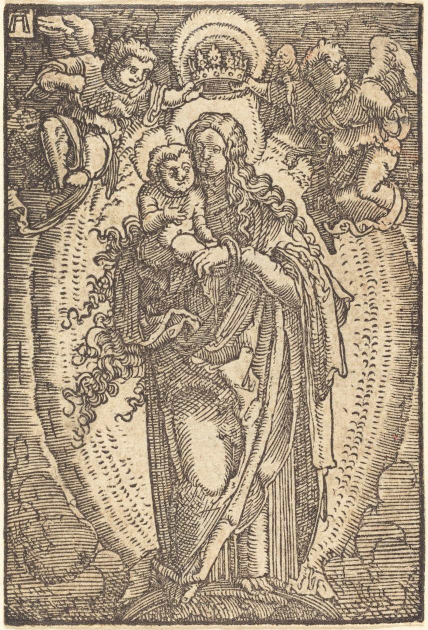 A Virgem Coroada por Anjos de Albrecht Altdorfer