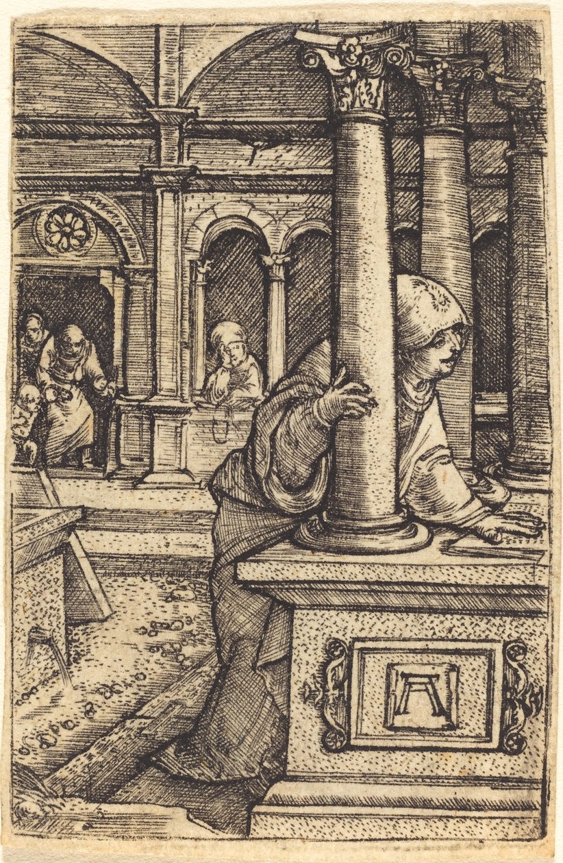 A Virgem Buscando Jesus no Templo de Albrecht Altdorfer