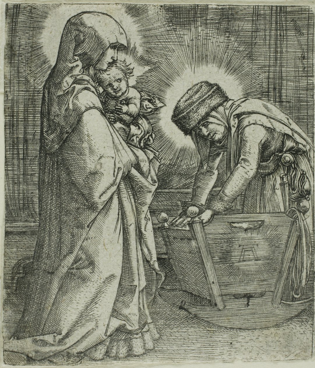 A Virgem e o Menino com Santa Ana no Berço de Albrecht Altdorfer