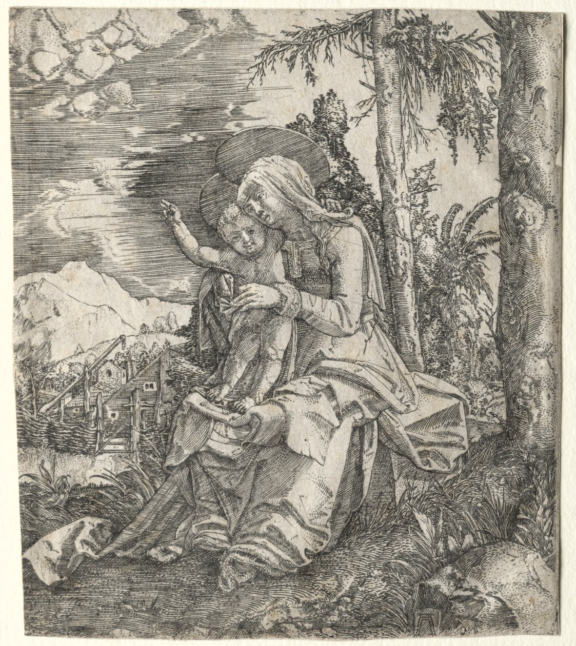 A Virgem em uma paisagem, c. 1515 de Albrecht Altdorfer