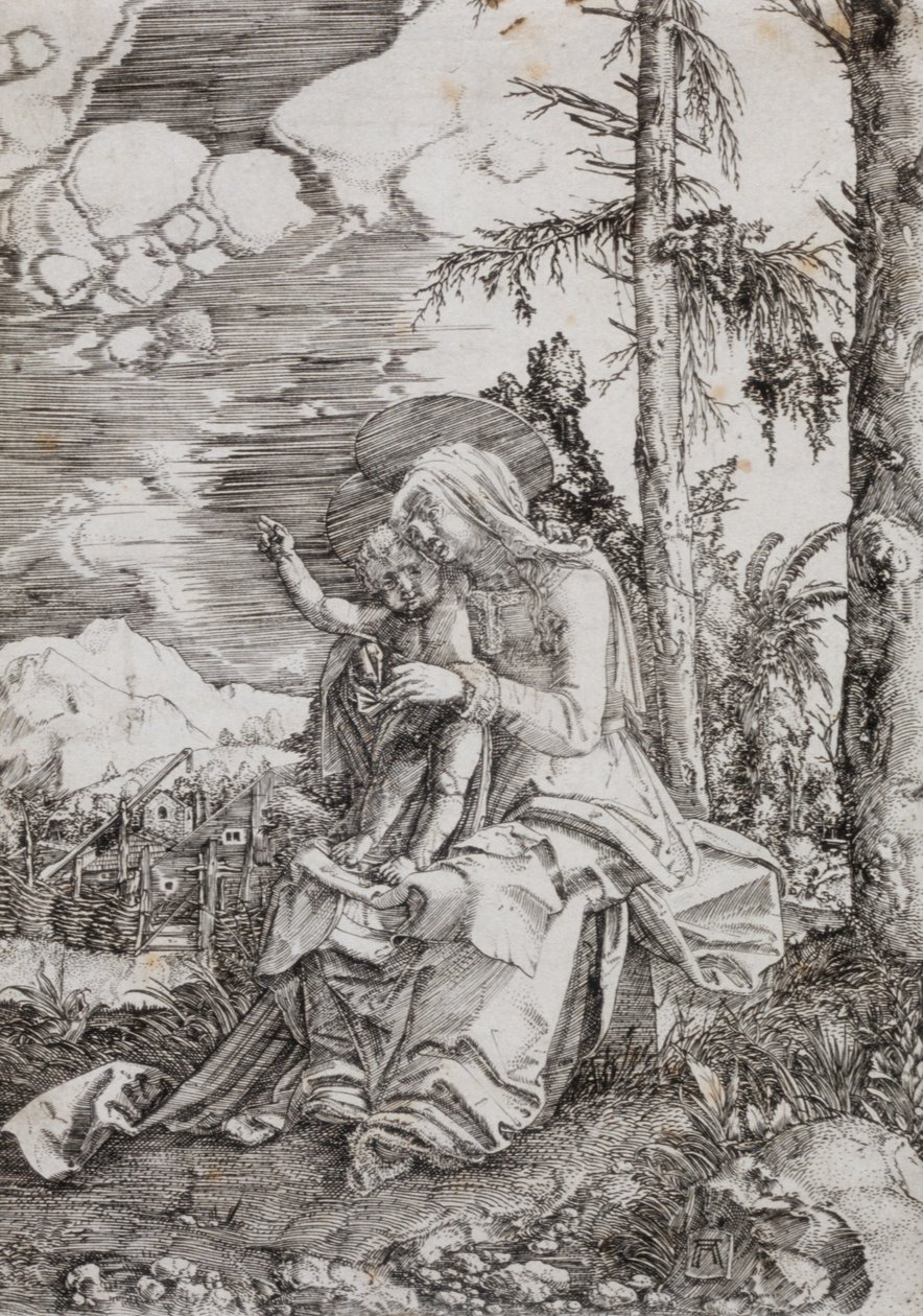 Virgem com o Menino numa paisagem de Albrecht Altdorfer