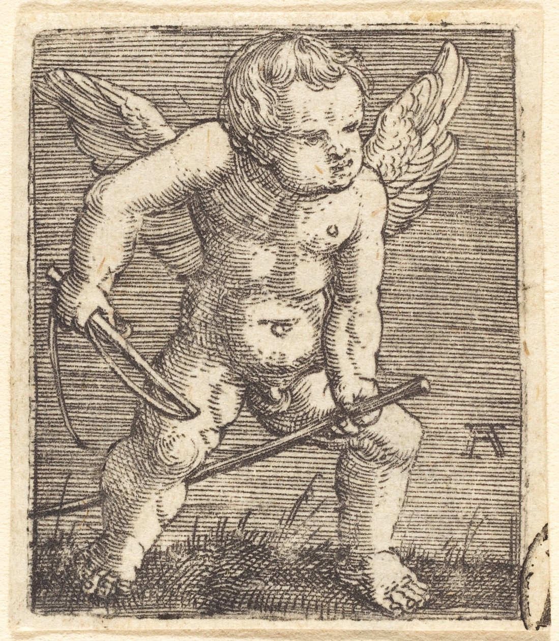 Gênios Alados com Hobby Horse e Chicote de Albrecht Altdorfer