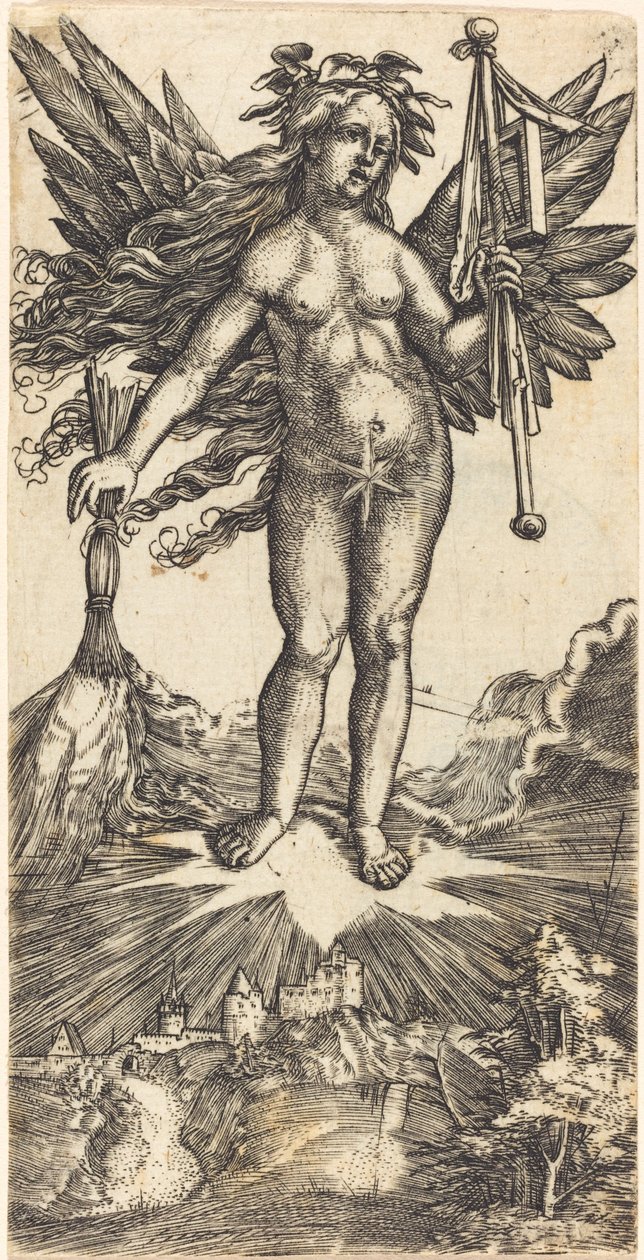 Mulher alada em uma estrela de Albrecht Altdorfer