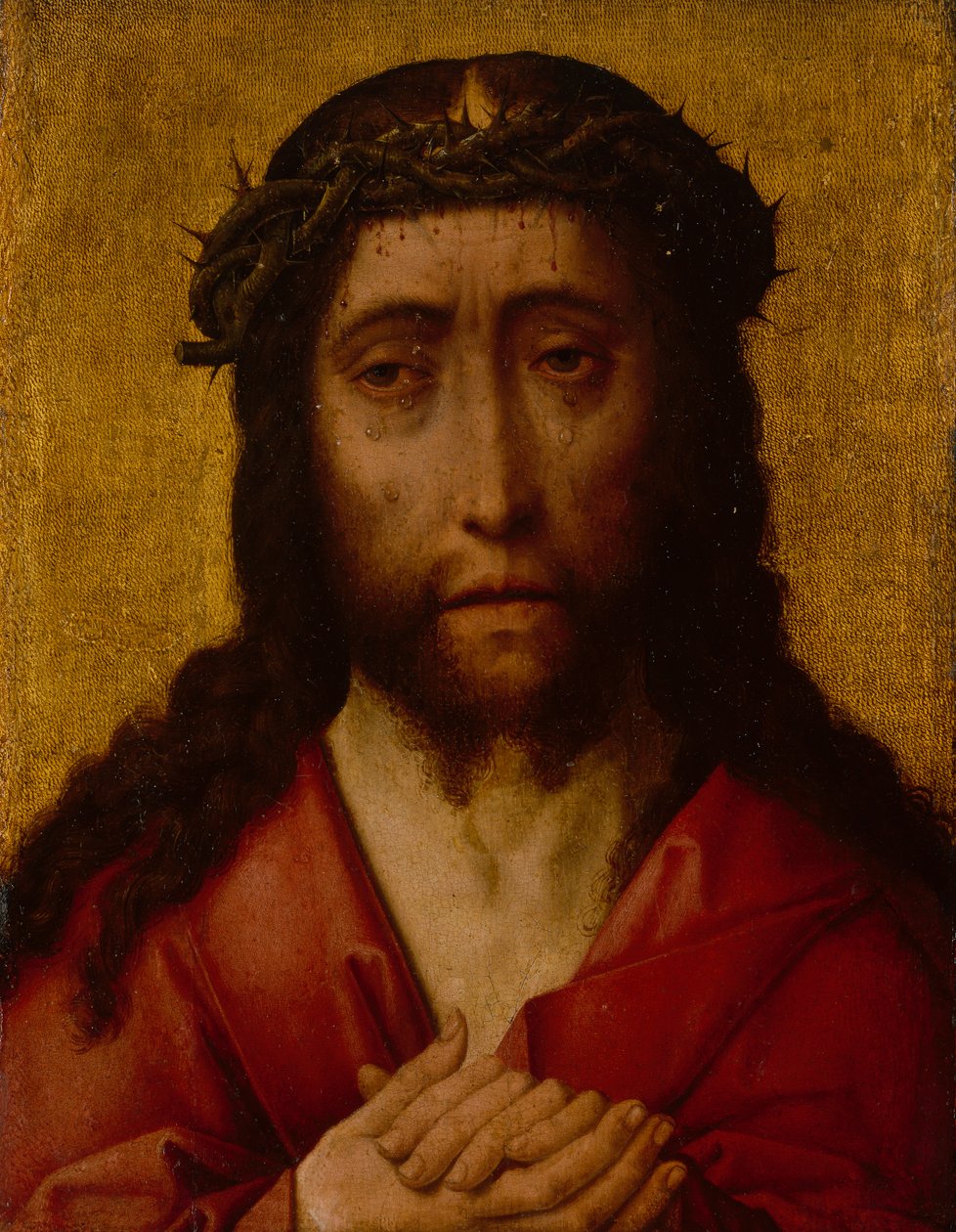 Cristo, o Homem das Dores (óleo no painel) de Albrecht Bouts