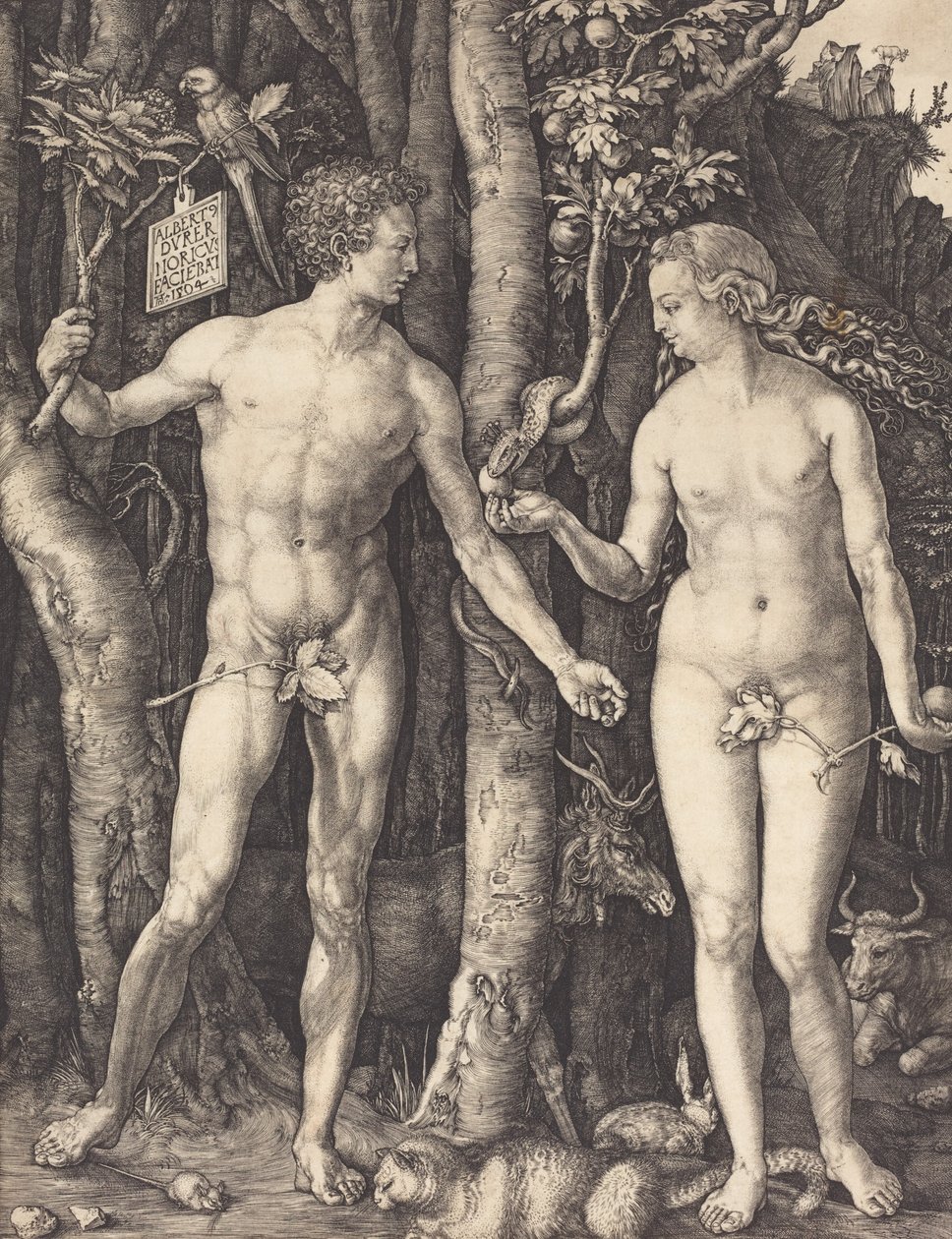 Adão e Eva, 1504. de Albrecht Dürer