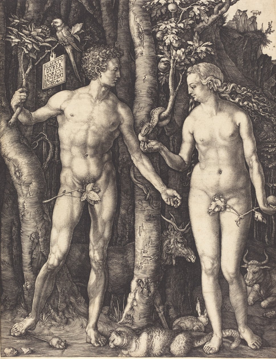 Adão e Eva, 1504. de Albrecht Dürer