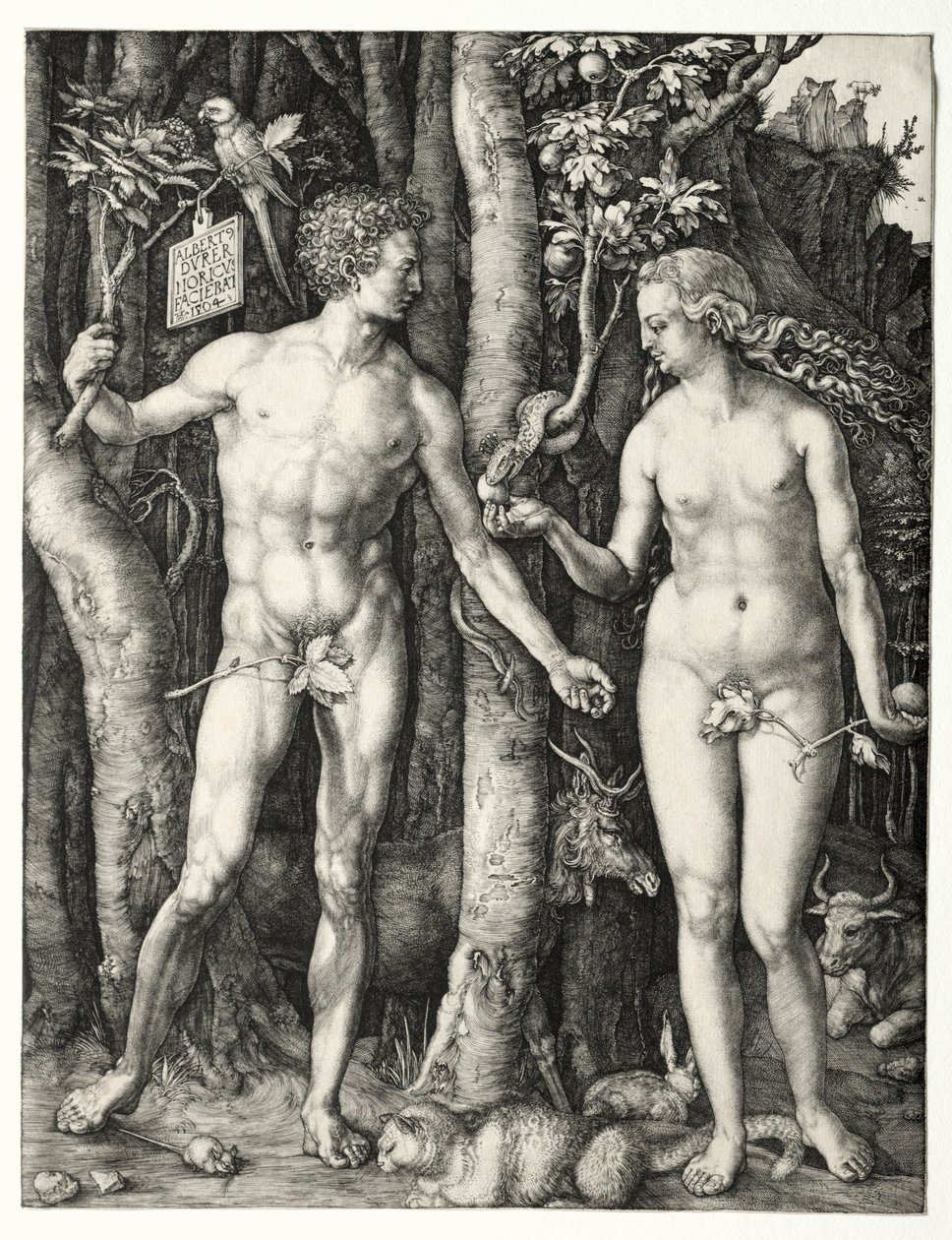 Adão e Eva, 1504. de Albrecht Dürer
