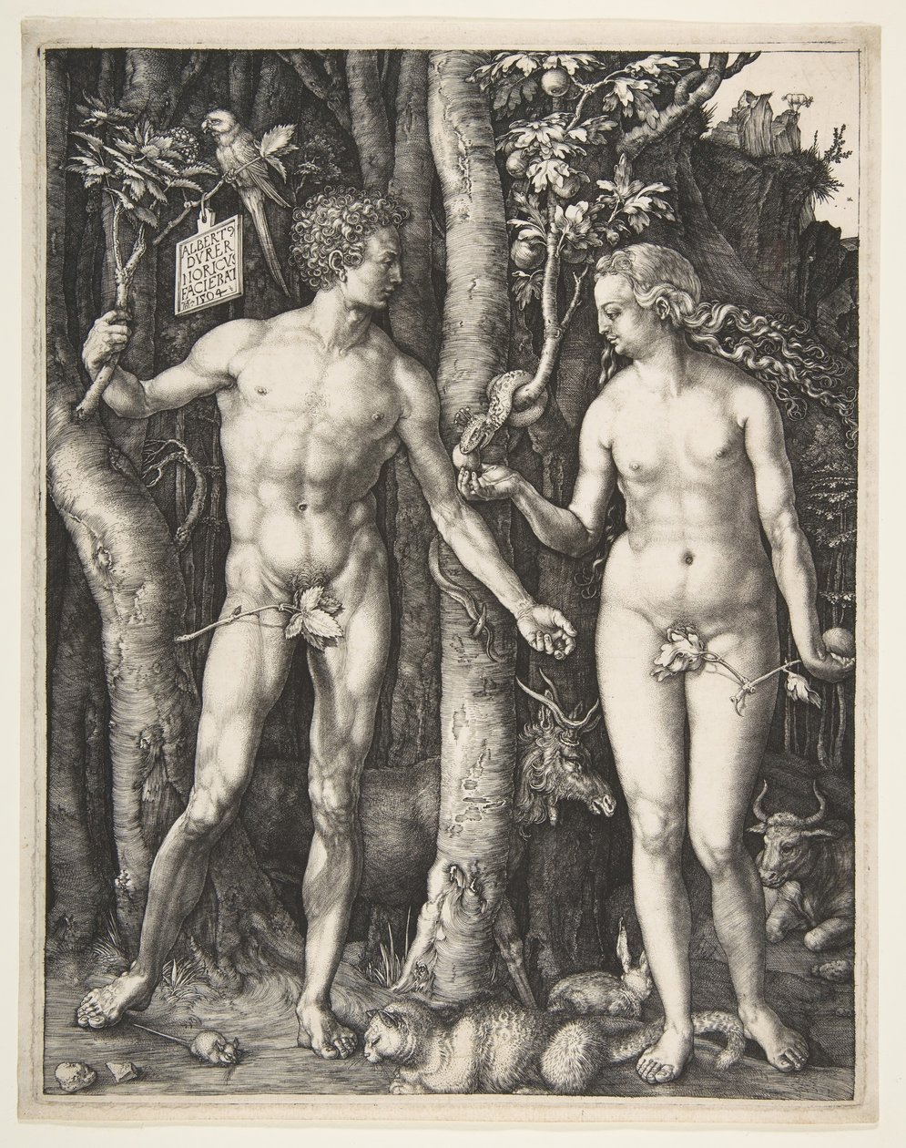 Adão e Eva, 1504. de Albrecht Dürer
