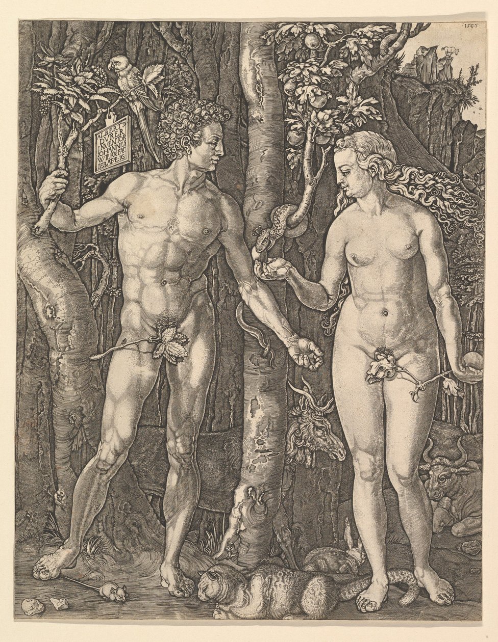 Adão e Eva, 1566. de Albrecht Dürer