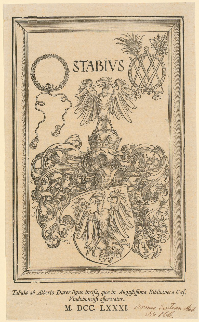 Alegoria com os brasões do Império e da cidade de Nuremberga de Albrecht Dürer