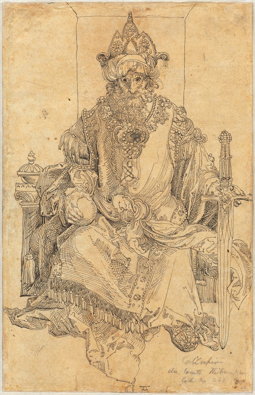 Um governante oriental sentado em seu trono de Albrecht Dürer