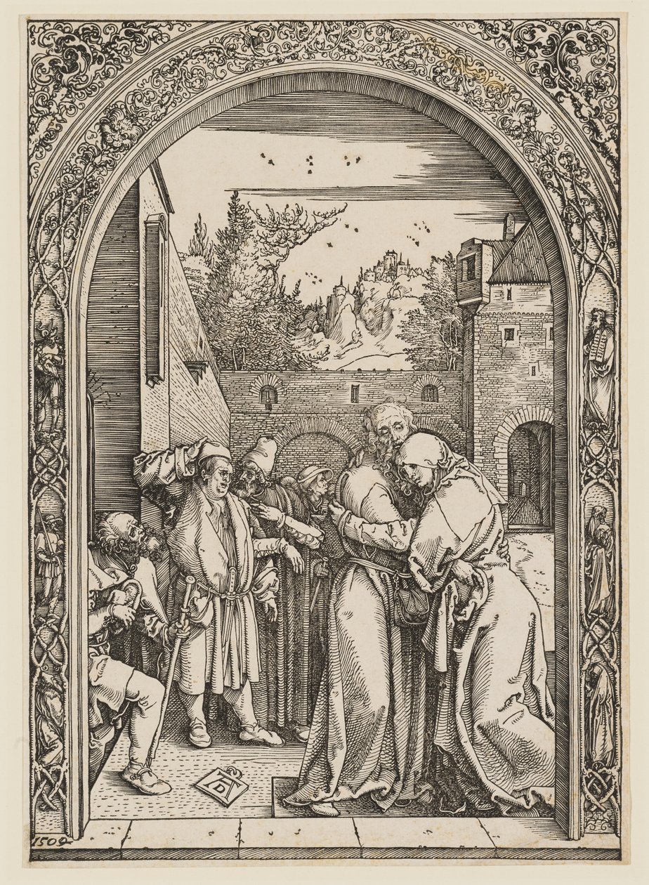 Ana e Joaquim sob a Porta Dourada de Albrecht Dürer