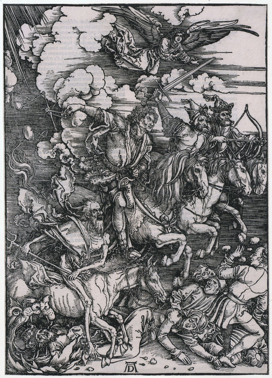 Cavaleiros do Apocalipse, Figura III, Folha 5 da série «O Apocalipse» de Albrecht Dürer
