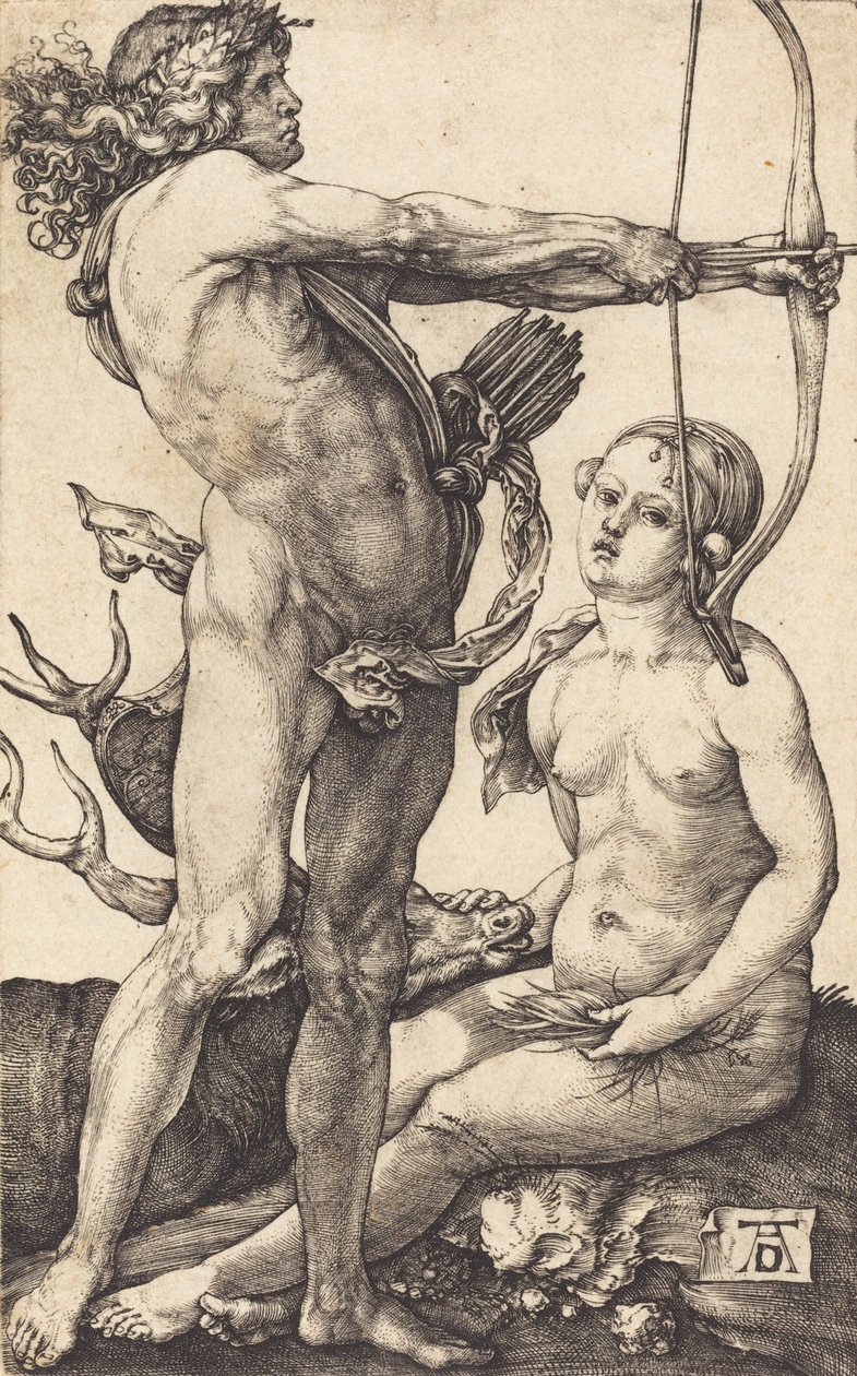 Apolo e Diana, 15041505. de Albrecht Dürer