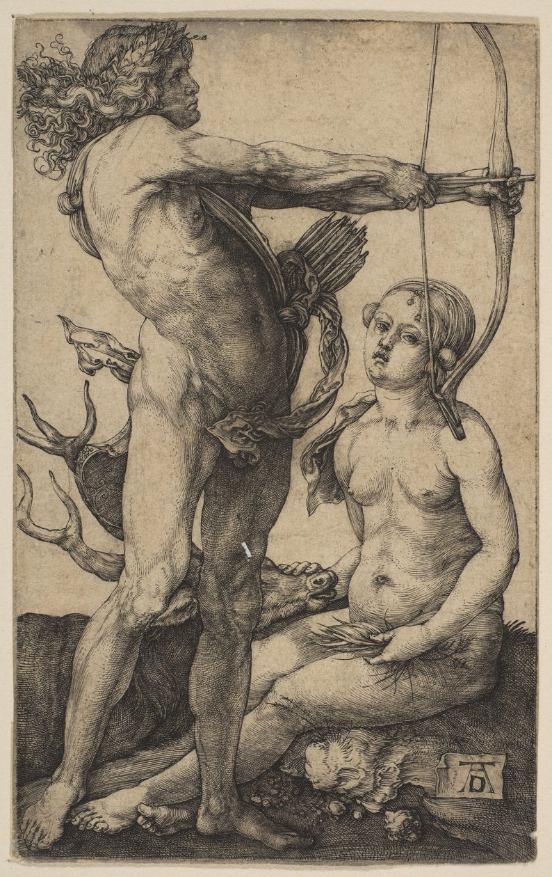 Apolo e Diana, ca. 1503 de Albrecht Dürer