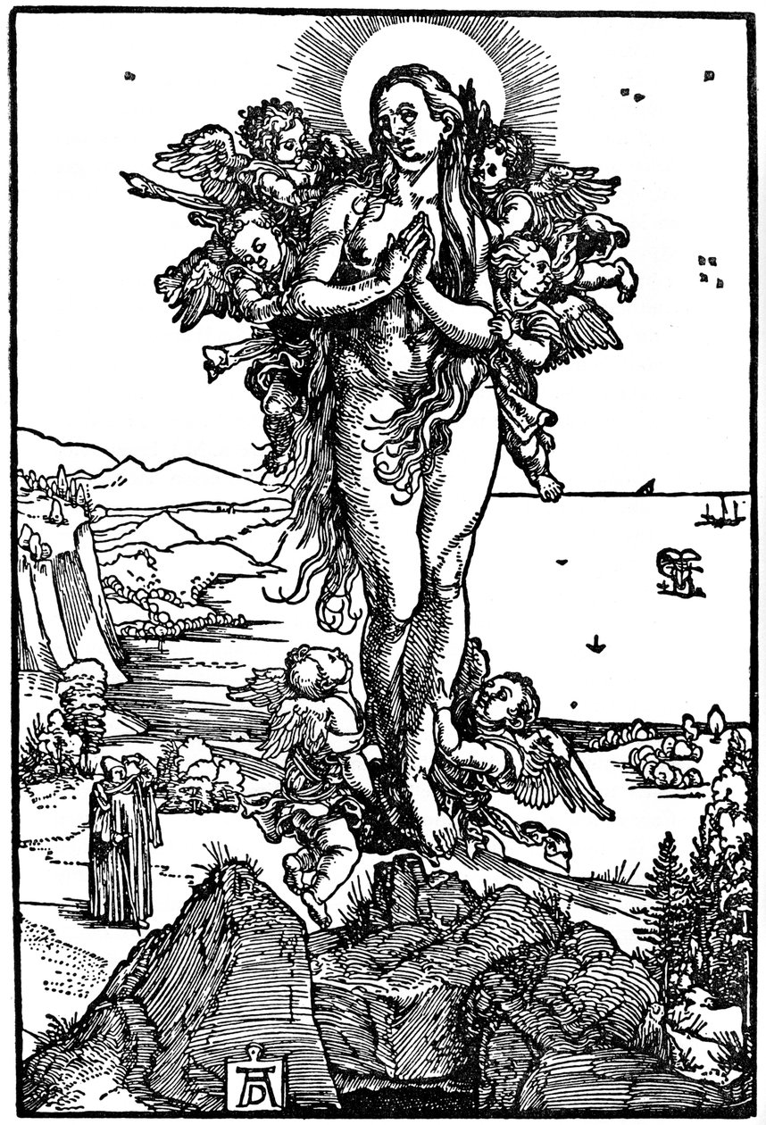 Ascensão de Maria Madalena, 1507-1510, 1936 de Albrecht Dürer