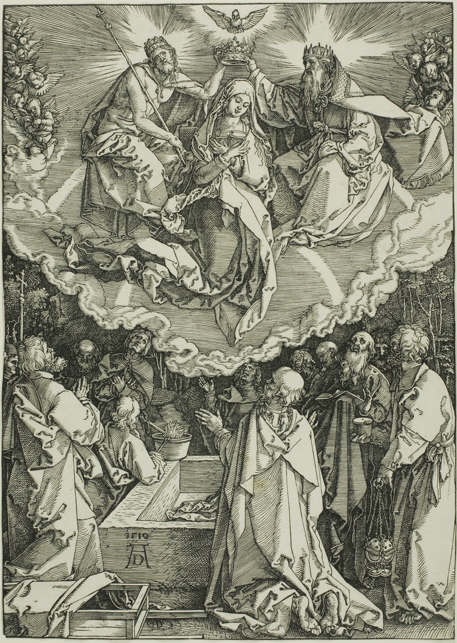 Assunção e Coroação da Virgem, de A Vida da Virgem de Albrecht Dürer
