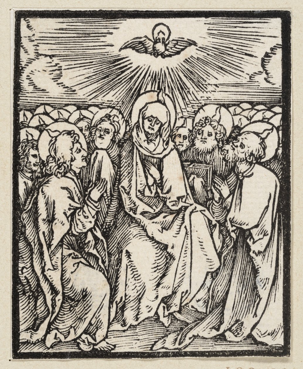 Derramamento do Espírito Santo (de: Postilla, 43 xilogravuras) de Albrecht Dürer