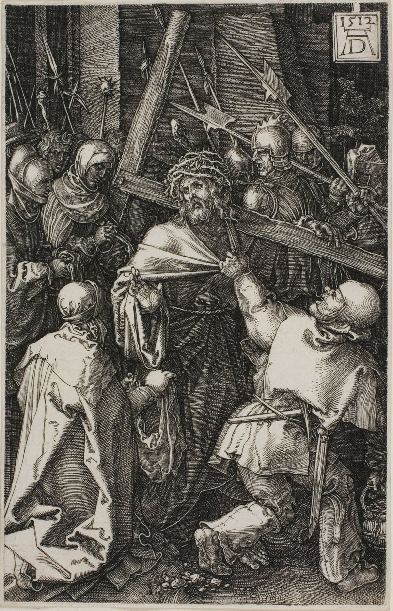 Carregamento da Cruz, da Paixão Gravada de Albrecht Dürer