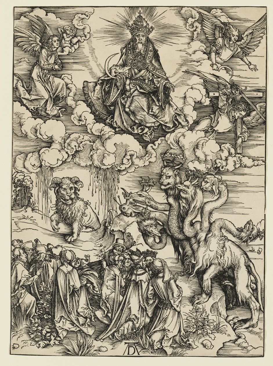 Besta com dois chifres como um cordeiro de Albrecht Dürer
