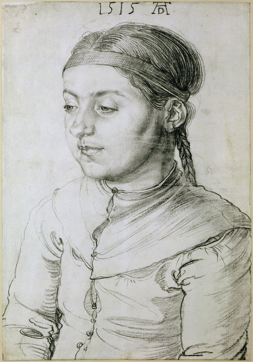 Retrato do peito de uma jovem rapariga de Albrecht Dürer