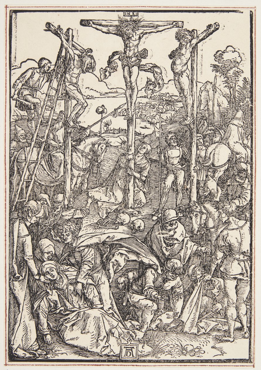 Calvário (modesto xilogravura) de Albrecht Dürer