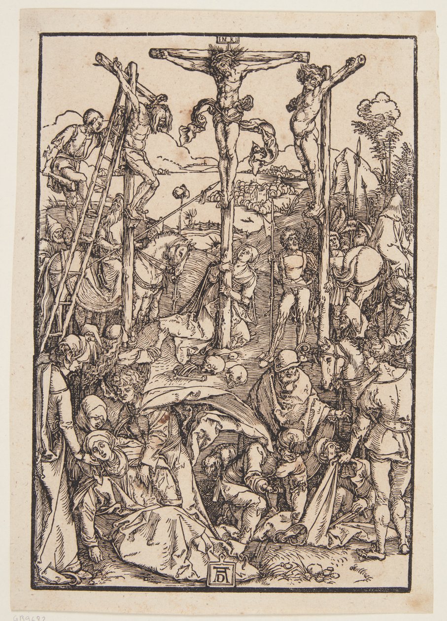 Calvário (modesto xilogravura) de Albrecht Dürer