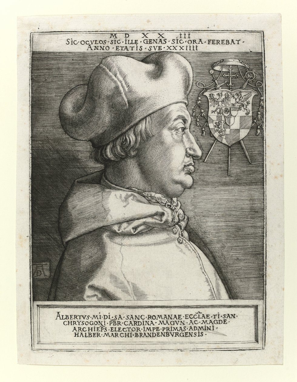 Cardeal Albert de Brandemburgo, 1523 de Albrecht Dürer