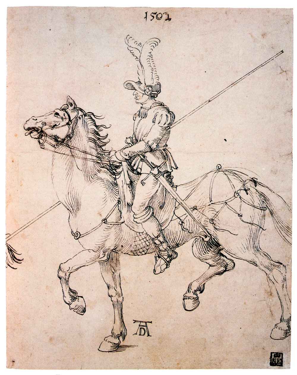 Cavalier com lança, 1502 de Albrecht Dürer