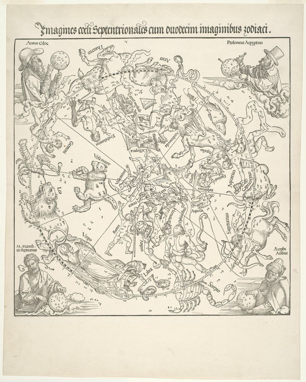 Mapa Celestial do Céu do Norte de Albrecht Dürer