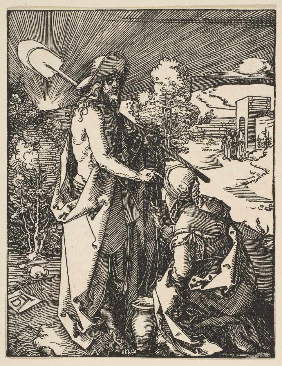 Cristo Aparecendo a Maria Madalena, de The Small Passion, ca. 1510 de Albrecht Dürer
