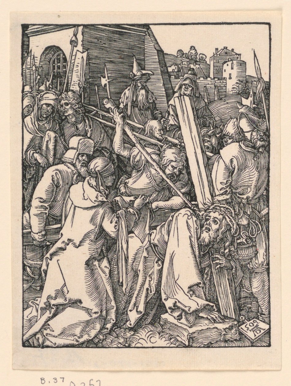 Cristo carregando a cruz, da série A Pequena Paixão de Albrecht Dürer