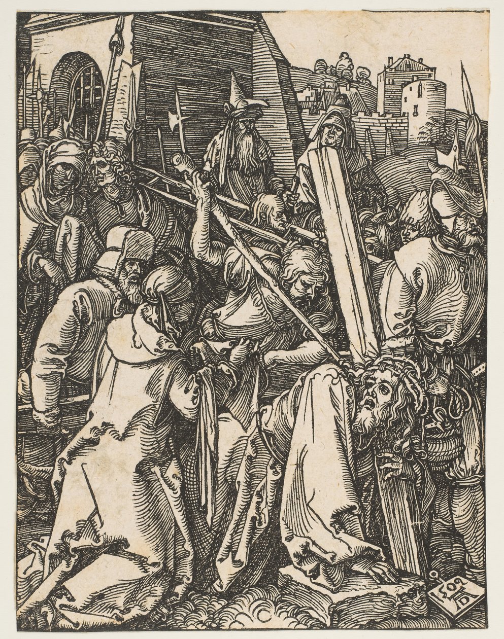 Cristo carregando a cruz, de The Small Passion, ca. 1509 de Albrecht Dürer