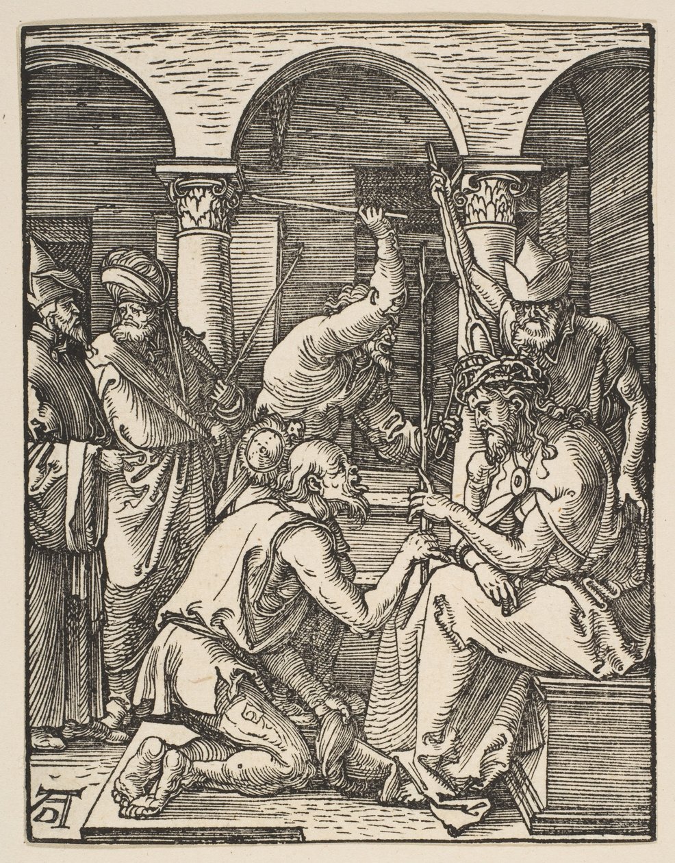 Cristo coroado de espinhos, de «A Pequena Paixão» de Albrecht Dürer