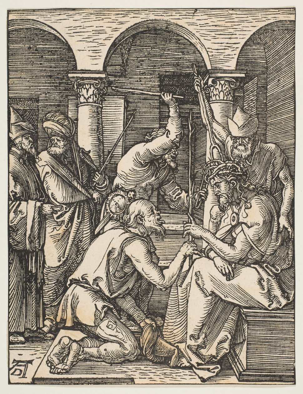 Cristo coroado de espinhos, de The Small Passion, ca. 1509 de Albrecht Dürer